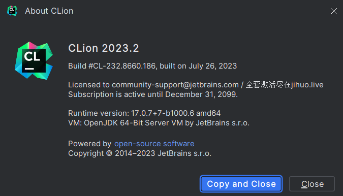 CLion 2023.2 激活破解教程