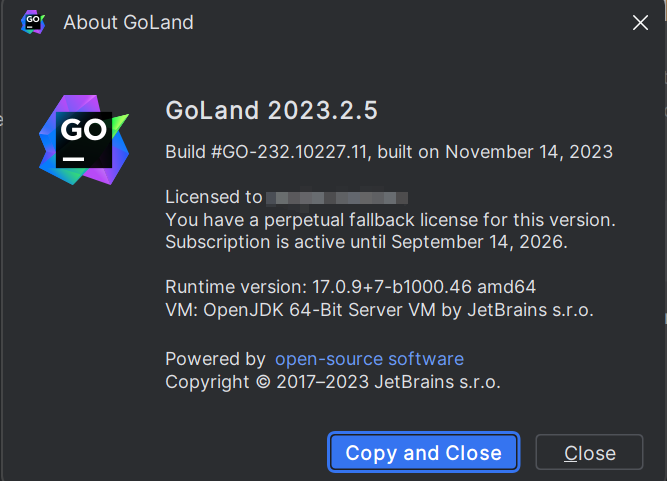 GoLand 2023.2.5 激活破解教程