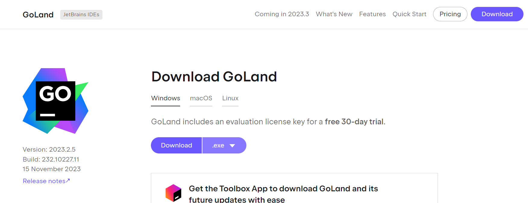 GoLand 2023.2.5 激活破解教程