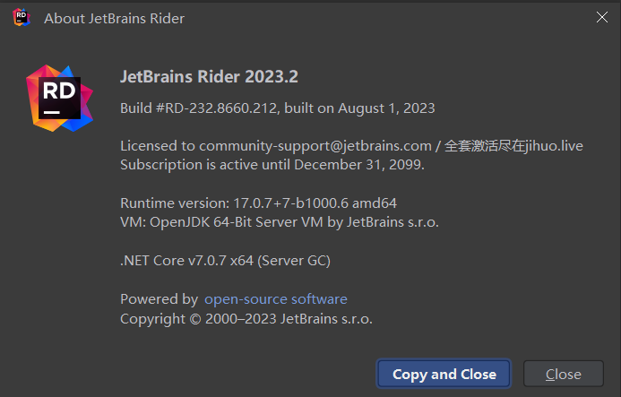 Rider 2023.2 激活破解教程