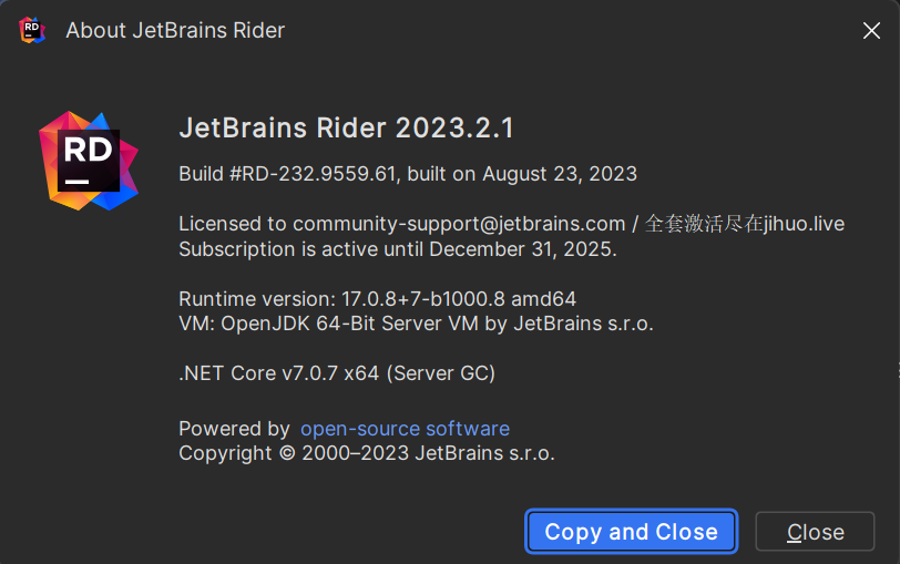 Rider 2023.2.1 激活破解教程