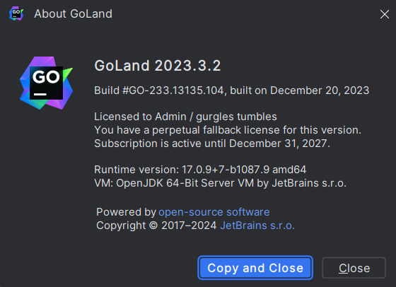 GoLand 2023.3 激活破解教程
