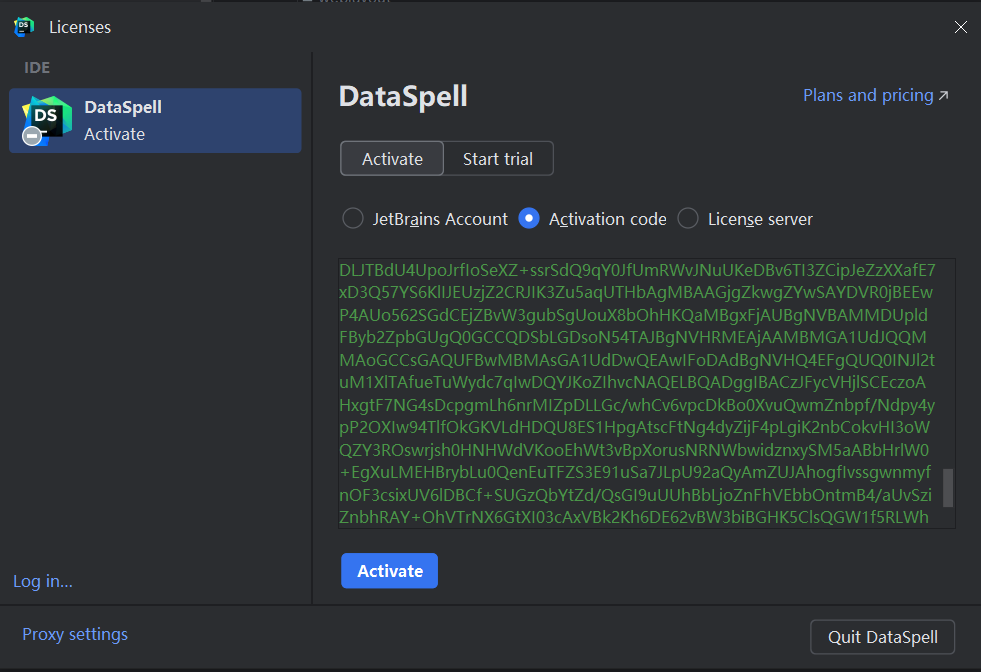 DataSpell 2024.1 激活破解教程(亲测有效)