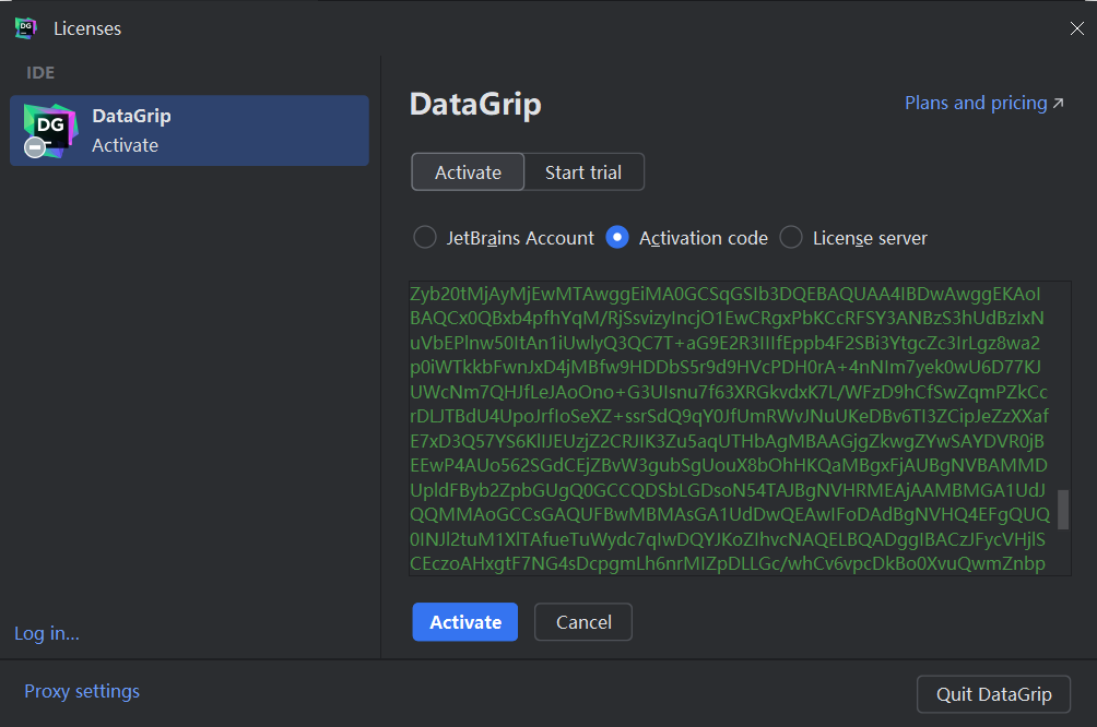 DataGrip 2024.1激活破解教程(附激活码,亲测有效)