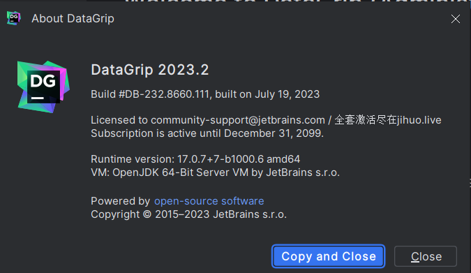 DataGrip 2023.2 激活破解教程