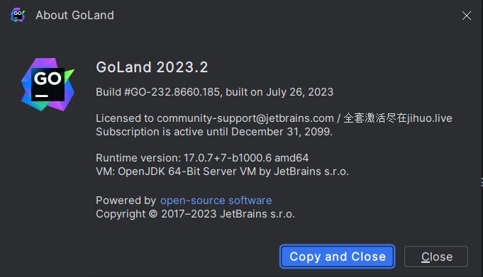 GoLand 2023.2 激活破解教程